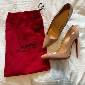 Brand New Christian Louboutin So Kate 120mm Heels in Nude